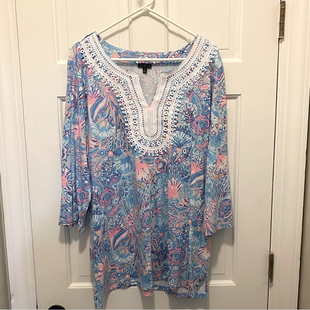 Talbots Plus Preppy Tunic Shirt